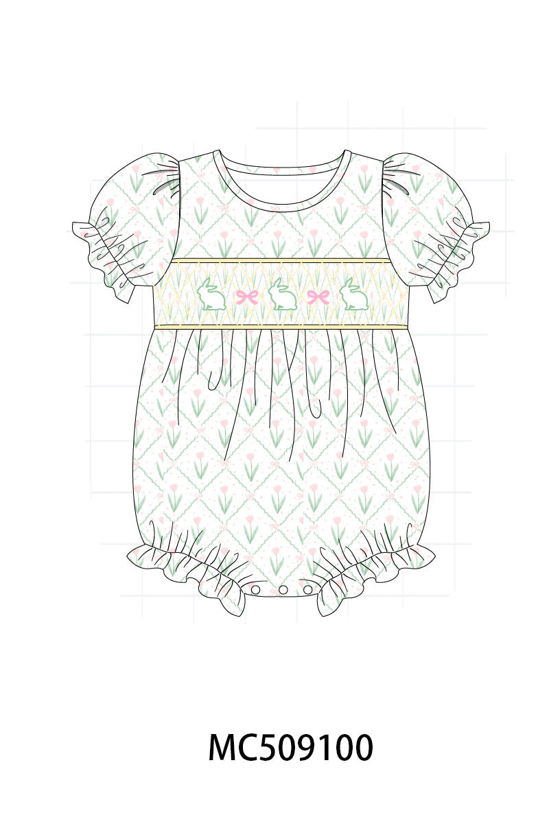 PO65 Bunny bow smocked collection