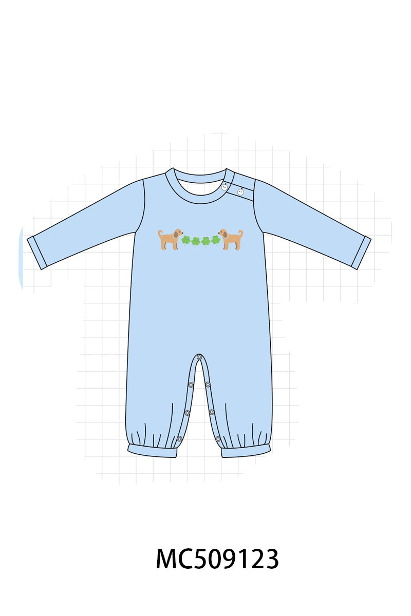 PO65 Blue & pink puppy embroidery collection