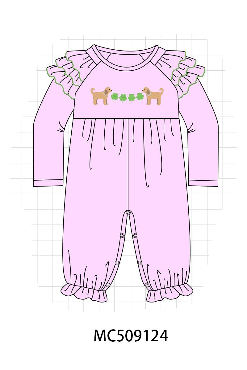 PO65 Blue & pink puppy embroidery collection