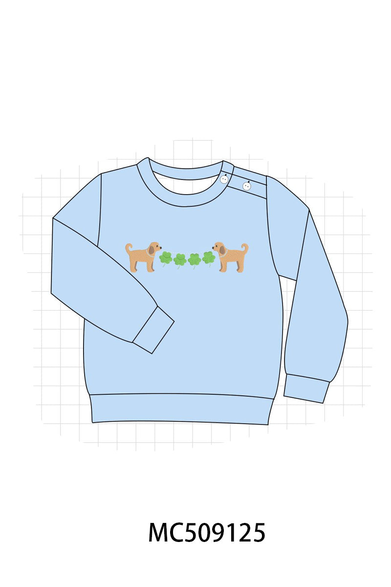 PO65 Blue & pink puppy embroidery collection