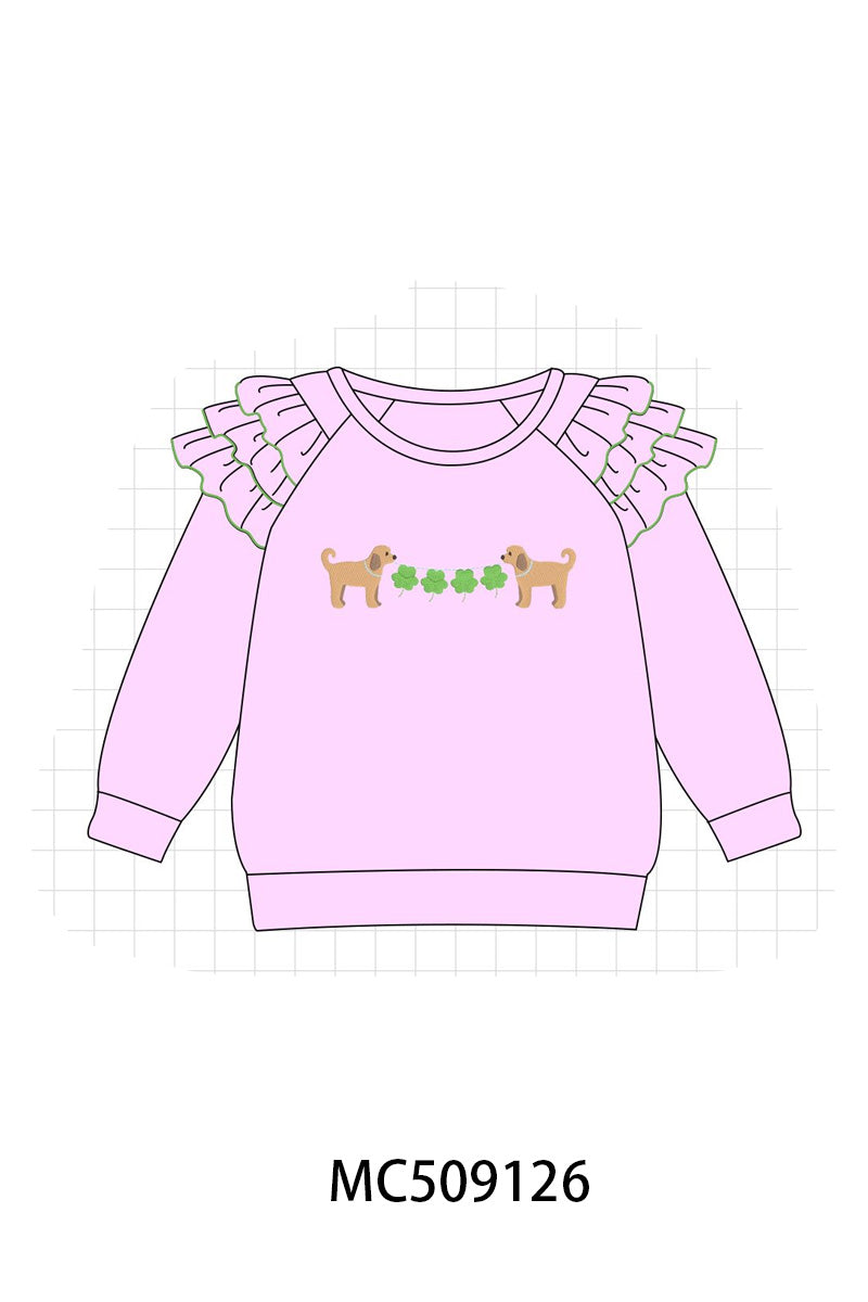 PO65 Blue & pink puppy embroidery collection