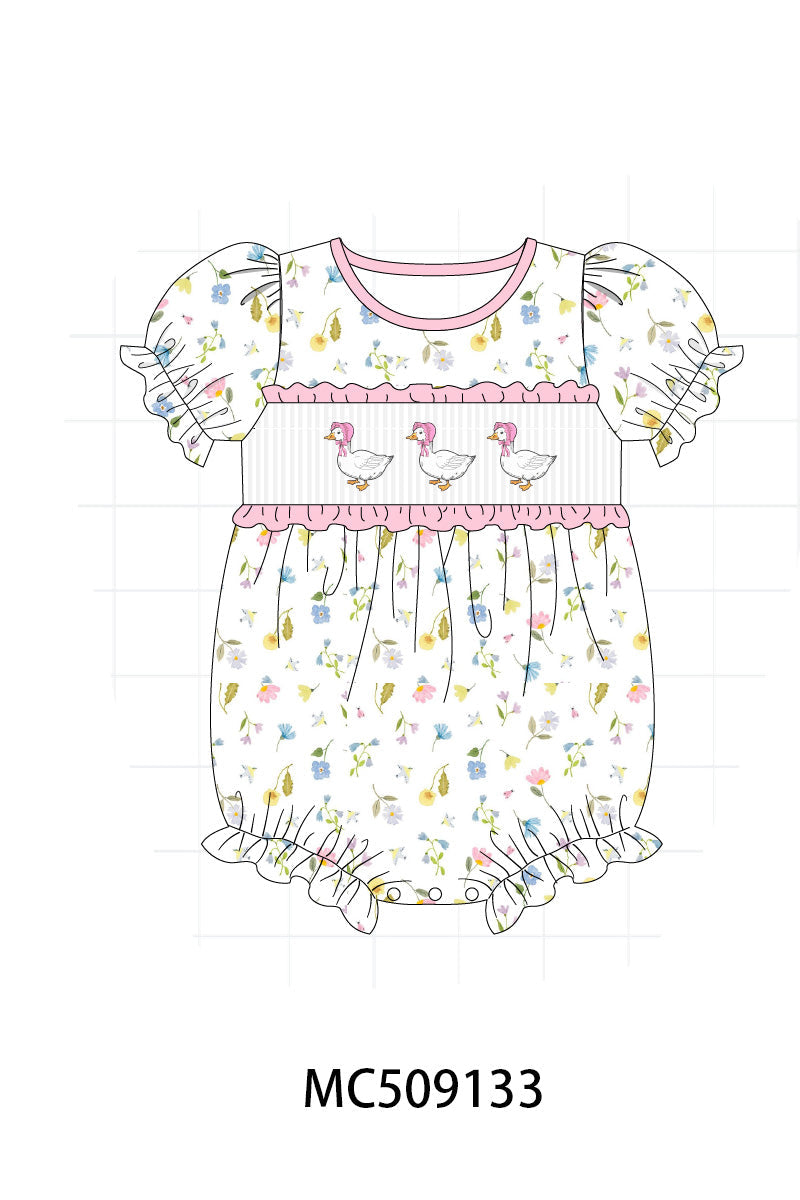 PO65 Pink duck smocked collection