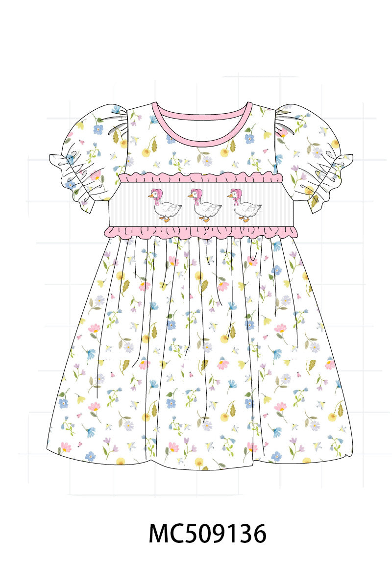 PO65 Pink duck smocked collection