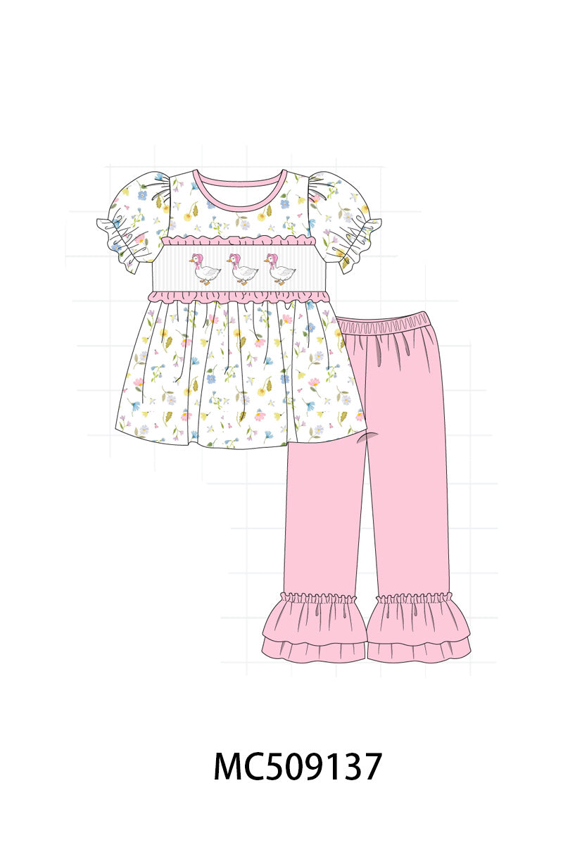 PO65 Pink duck smocked collection