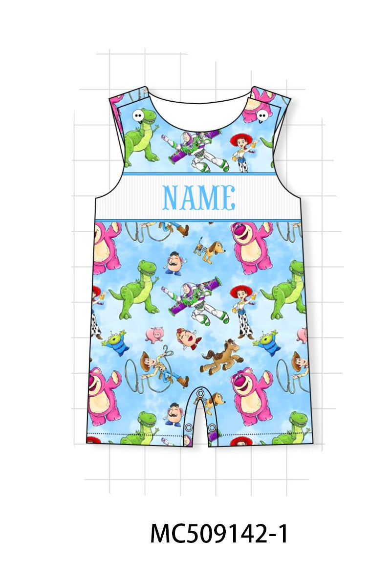 PO65 Blue character monogram smocked collection