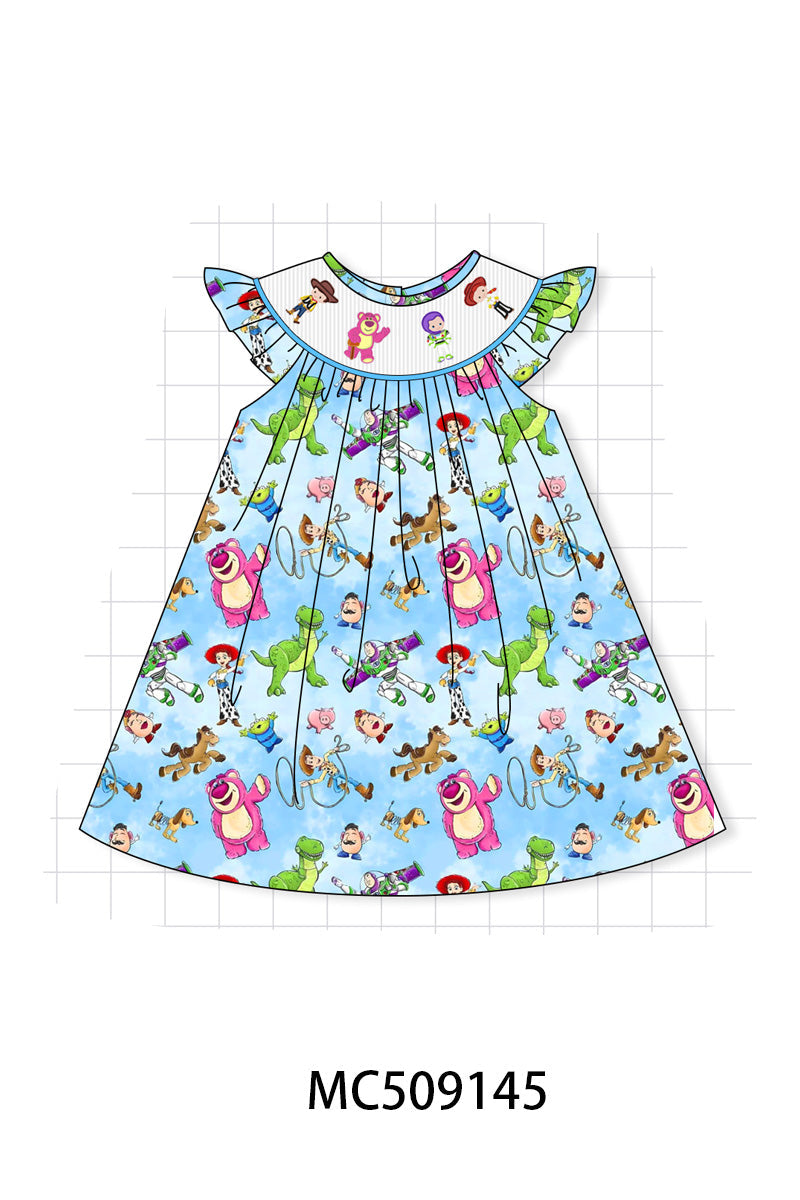 PO65 Blue character smocked collection