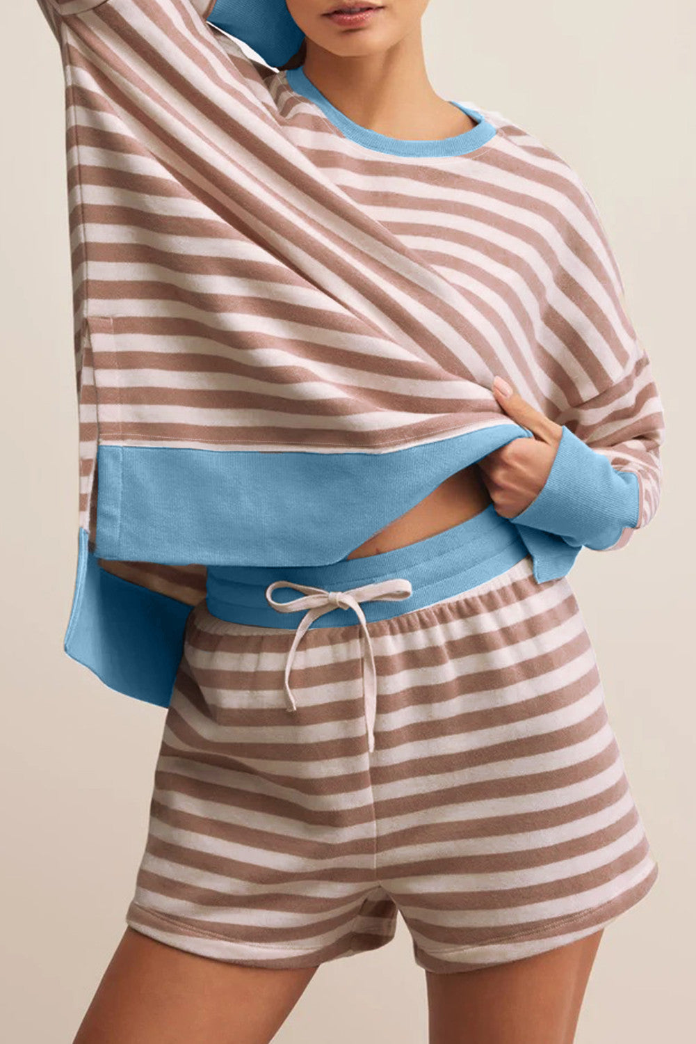 Stripe Pullover Plus Set October.