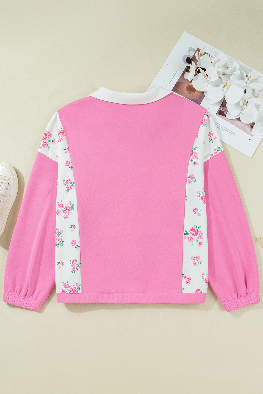 Plus Size Floral Polo Pullover September.