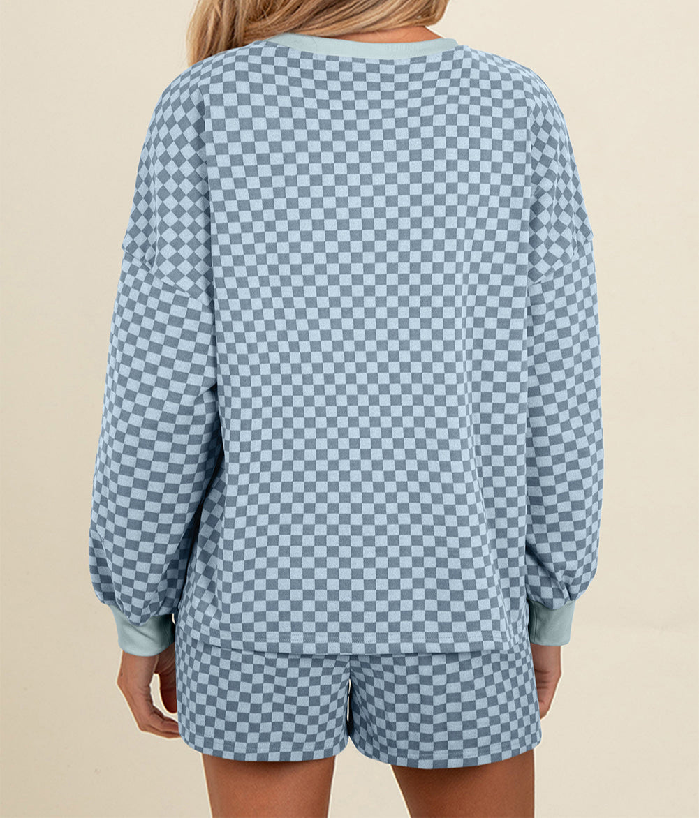 Checkered Pullover Set *multiple colors* RTS