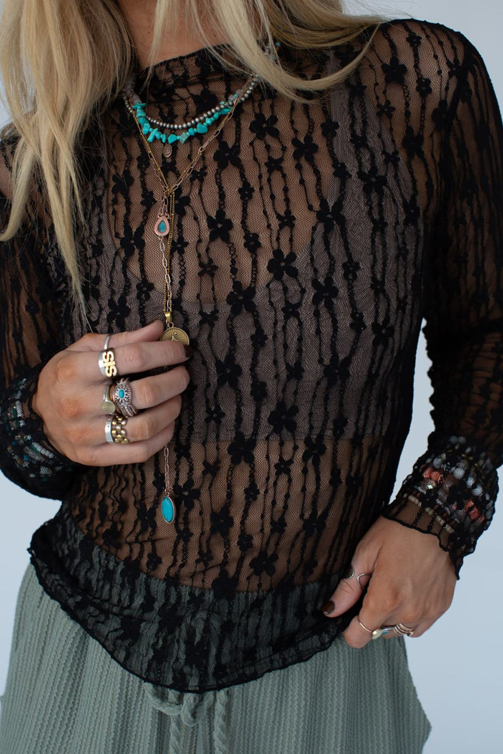 Sheer Mesh Top LT